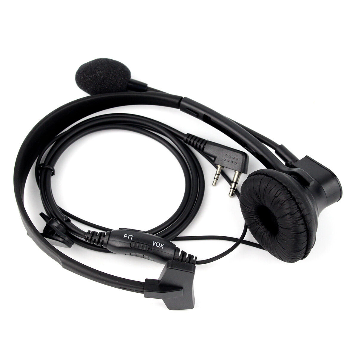 2 PIN PTT Mic VOX Headphone Headset for RETEVIS KENWOOD BAOFENG UV5R H555 Radios